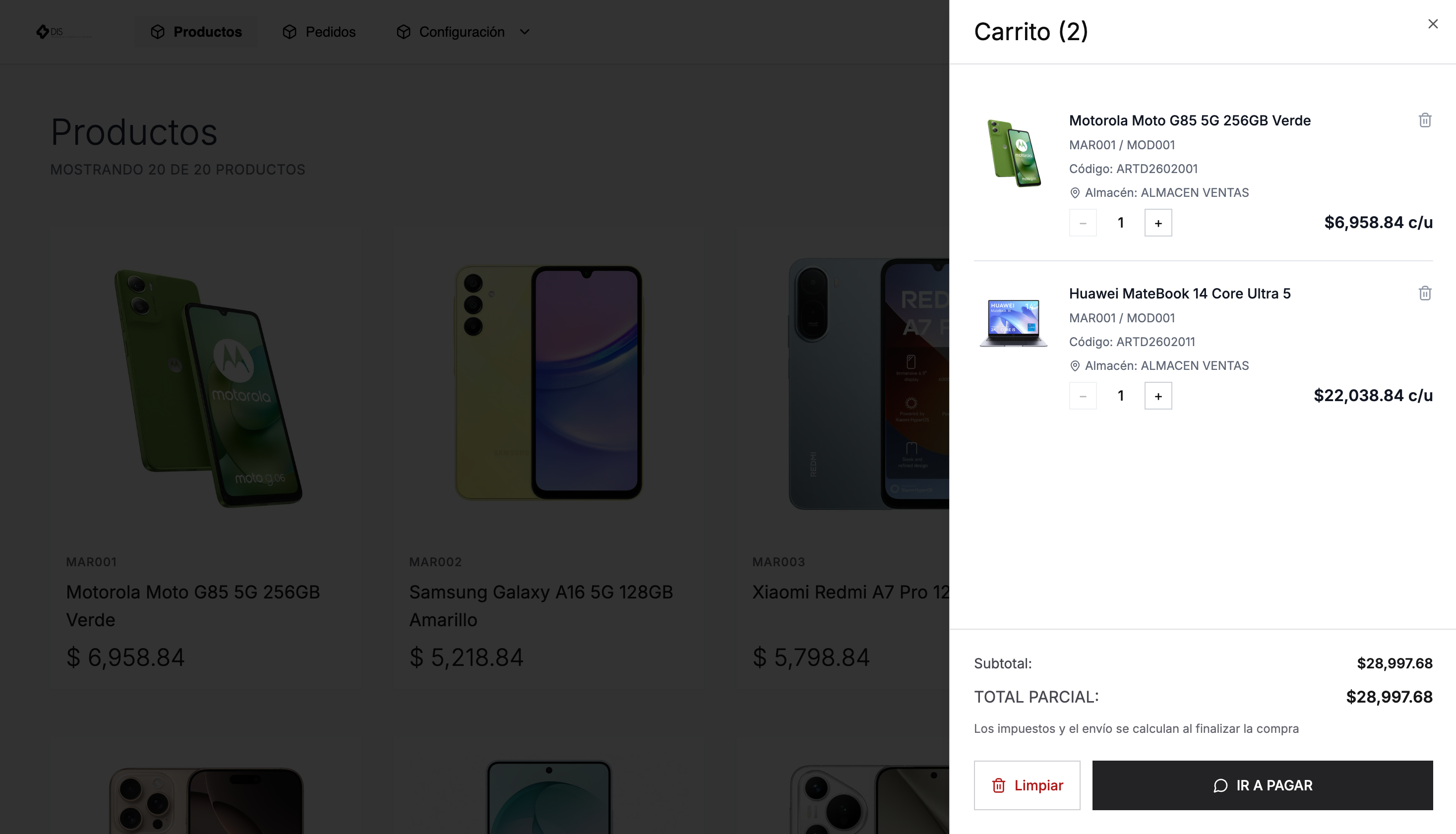 Ecommerce screenshot 1